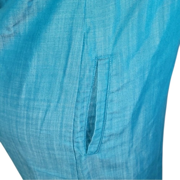 Soft Surroundings Shirt Dress
Size M Turquoise Blue
Chambray Lagenlook Tunic - Picture 7 of 11